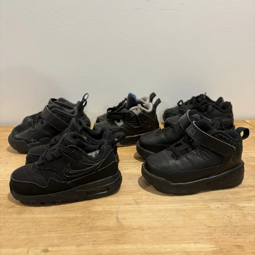 Jordan Nike Lot Of 5 Boy Toddler Shoes 5C Black